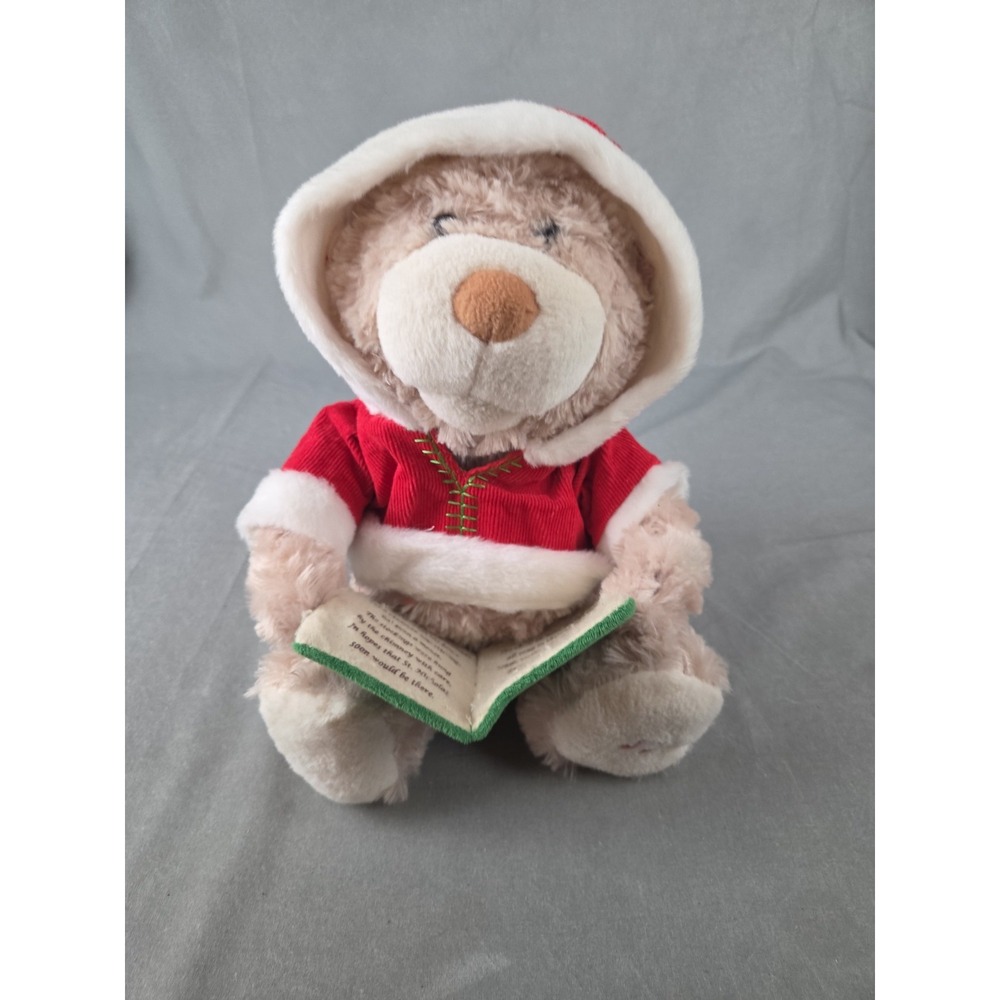 Cuddle Barn Talking Plush Bear Storytime Teddy Reads Night Before Christmas *VID